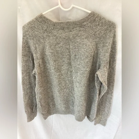 H&M Gray and Green Crew Neck Sweater with Elf Design - Picture 4 of 5